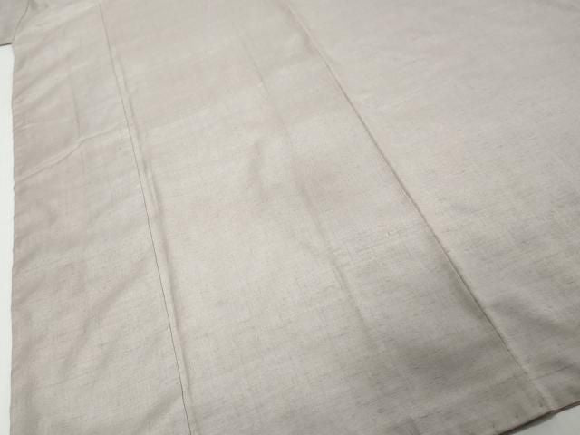 平和屋着物●池田重子コレクション　本場結城紬　重要無形文化財　桜鼠色　奥順織物謹製　証紙付き　正絹　逸品　DABL1006ud