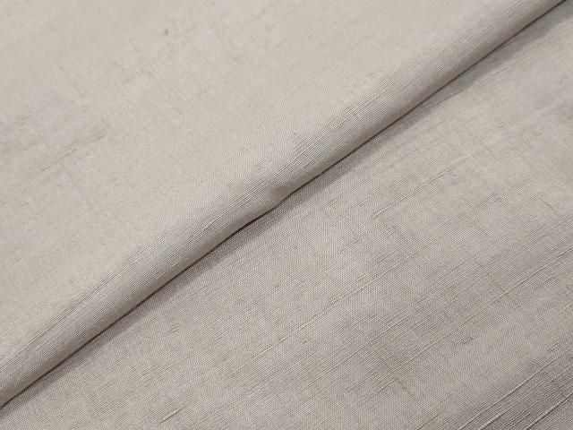 平和屋着物●池田重子コレクション　本場結城紬　重要無形文化財　桜鼠色　奥順織物謹製　証紙付き　正絹　逸品　DABL1006ud