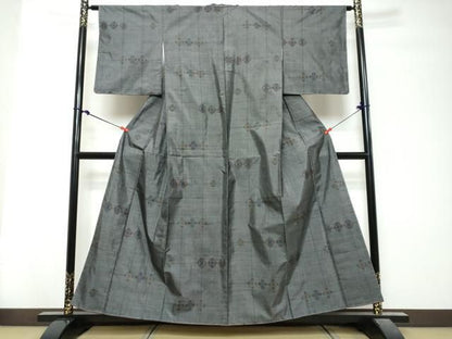 平和屋着物●本場大島紬　9マルキ　抽象文様　正絹　逸品　未使用　DABL1010ud
