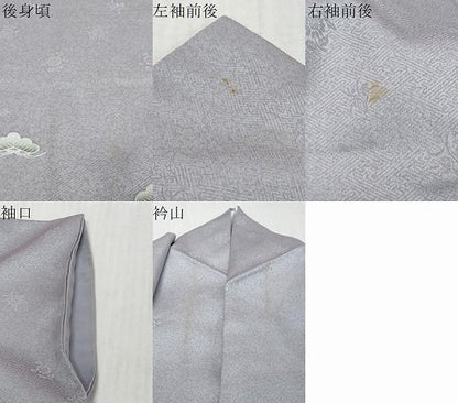 平和屋着物●中国三大刺繍　汕頭刺繍　スワトウ刺繍　訪問着　短冊草花文　暈し染め　金糸　正絹　逸品　DABL1012ud