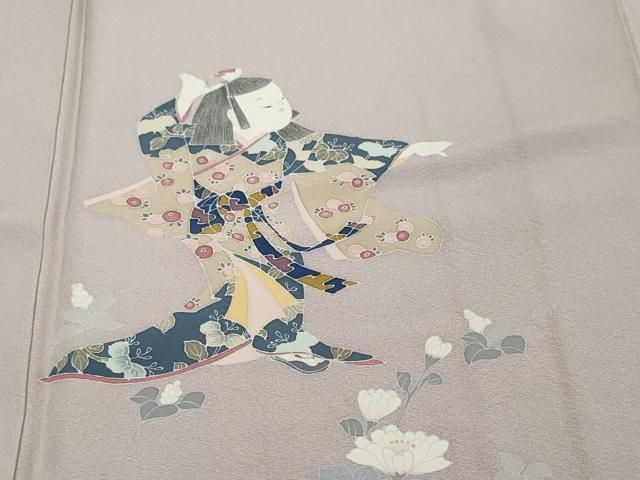 平和屋着物●訪問着　友禅　作家物　童子遊び　暈し染め　正絹　逸品　DABL1016ud