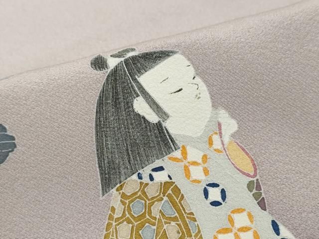 平和屋着物●訪問着　友禅　作家物　童子遊び　暈し染め　正絹　逸品　DABL1016ud
