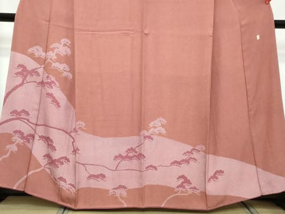 平和屋着物●江戸小紋　訪問着　作家物　枝松文　正絹　逸品　DABL1021ud