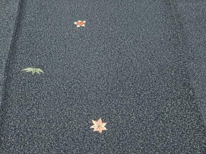 平和屋着物●訪問着　刺繍　草花文　金彩　正絹　逸品　DABL1023ud