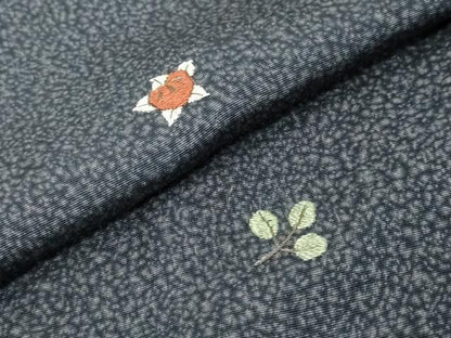 平和屋着物●訪問着　刺繍　草花文　金彩　正絹　逸品　DABL1023ud