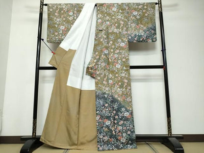 平和屋着物●訪問着　辻が花　暈し染め　正絹　逸品　DABL1027ud