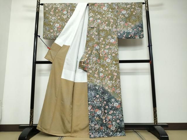 平和屋着物●訪問着　辻が花　暈し染め　正絹　逸品　DABL1027ud