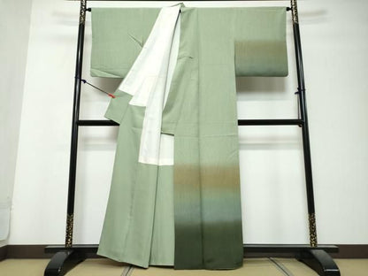 平和屋着物●訪問着　霞文　暈し染め　正絹　逸品　DABL1030ud