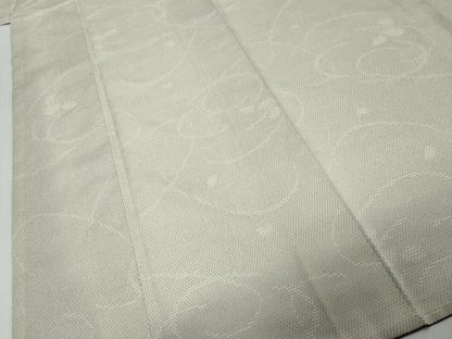 平和屋着物●本塩沢　110亀甲　草花文　正絹　逸品　DABL1038ud
