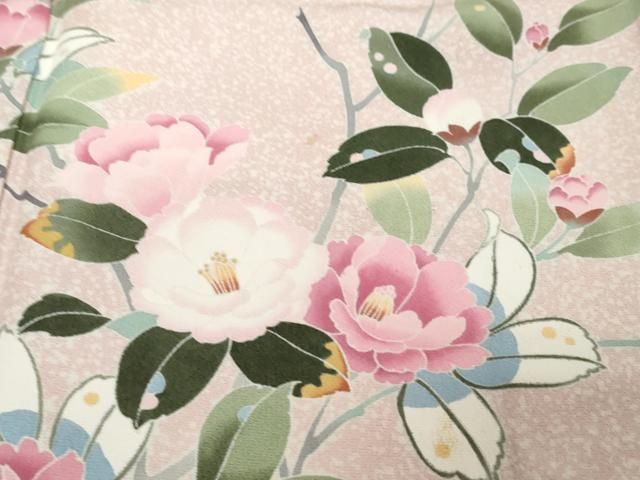 平和屋着物●訪問着　友禅　作家物　枝花文　暈し染め　正絹　逸品　DABL1040ud