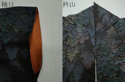 平和屋着物●本場大島紬　9マルキ　樹林文　正絹　逸品　DABL1051ud