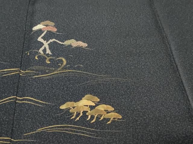 平和屋着物●訪問着　刺繍　流水花文　正絹　逸品　未使用　DABL1055ud