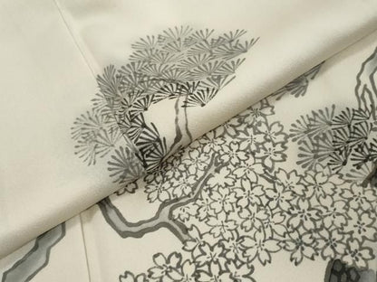 平和屋着物●訪問着　枝松文　正絹　逸品　DABL1057ud