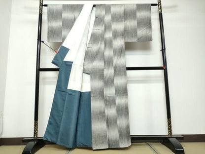 平和屋着物●上質な紬　霞文　正絹　逸品　DABL1061ud