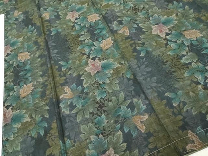 平和屋着物●本場大島紬　9マルキ　草花間道　ますいわ屋扱い　正絹　逸品　未使用　DABL1068ud