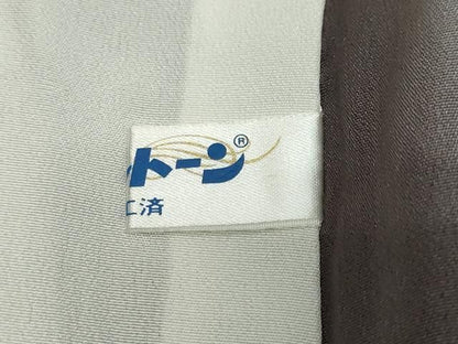 平和屋着物●上質な紬　舞桜文　正絹　逸品　DABL1075ud