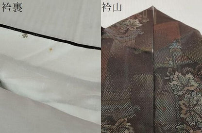 平和屋着物●本場大島紬　7マルキ　草葉文　正絹　逸品　DABL1078ud