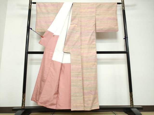 平和屋着物●上質な紬　霞文　正絹　逸品　DABL1090ud