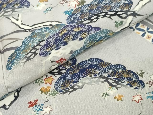 平和屋着物●訪問着　浜松枝花文　暈し染め　金彩　正絹　逸品　DABL1091ud