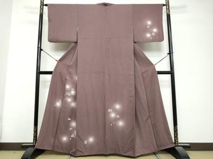 平和屋着物●訪問着　枝葉文　蛍暈し　正絹　逸品　DABL1094ud