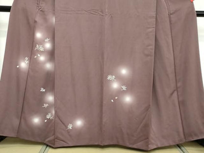 平和屋着物●訪問着　枝葉文　蛍暈し　正絹　逸品　DABL1094ud