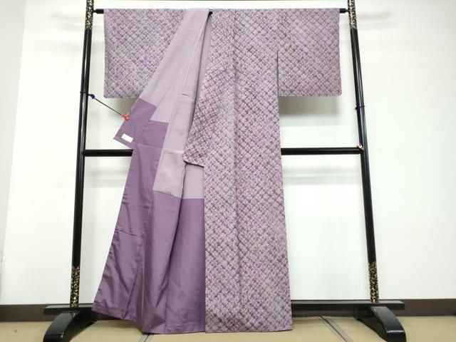 平和屋着物●菅原工房　菅原結作　漢方染紬　蜘蛛絞り　やまと金ラベル　証紙付き　正絹　逸品　DABL1118ud