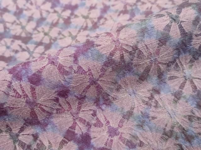平和屋着物●菅原工房　菅原結作　漢方染紬　蜘蛛絞り　やまと金ラベル　証紙付き　正絹　逸品　DABL1118ud