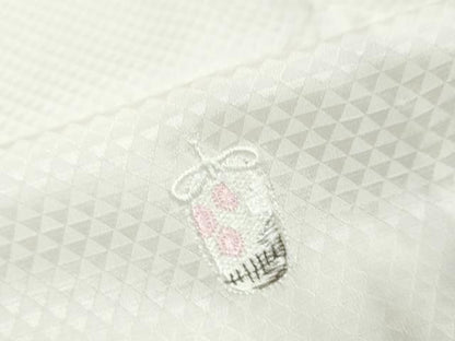 平和屋着物●長襦袢　無双仕立て　総刺繍　飾花文　正絹　逸品　DABL1128ud