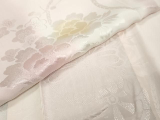 平和屋着物●振袖用長襦袢　無双仕立て　花車文　暈し染め　正絹　逸品　DABL1129ud