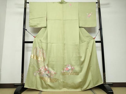 平和屋着物●訪問着　花車文　金彩　正絹　逸品　DABL1136ud