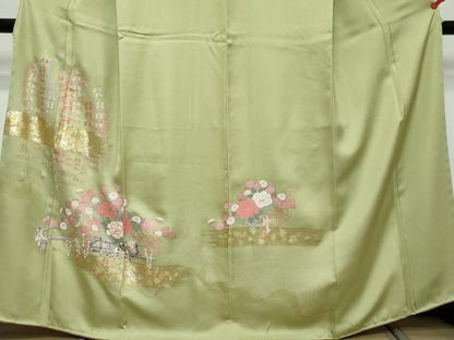 平和屋着物●訪問着　花車文　金彩　正絹　逸品　DABL1136ud