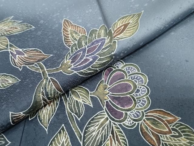 平和屋着物●訪問着　作家物　花鳥文　暈し染め　金彩　正絹　逸品　DABL1137ud