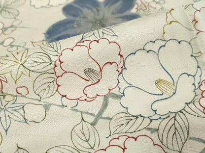 平和屋着物●上質な小紋　枝花文　金彩　正絹　逸品　DABL1143ud