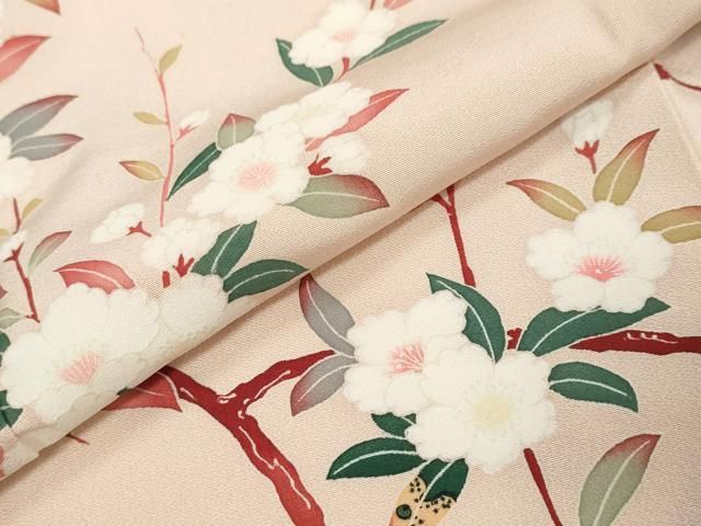 平和屋着物●訪問着　友禅　作家物　枝花文　正絹　逸品　DABL1145ud
