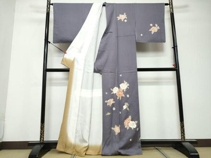 平和屋着物●訪問着　舞花文　金彩　正絹　逸品　DABL1146ud