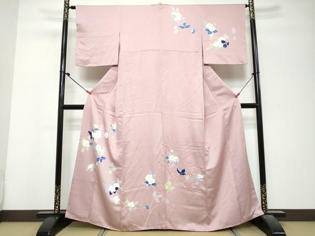 平和屋着物●訪問着　友禅　枝花文　三越扱い　正絹　逸品　DABL1156ud