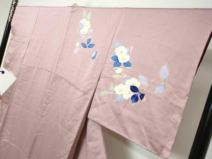 平和屋着物●訪問着　友禅　枝花文　三越扱い　正絹　逸品　DABL1156ud