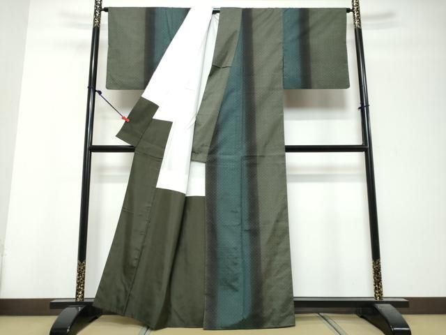 平和屋着物●本場大島紬　霞文　正絹　逸品　DABL1160ud