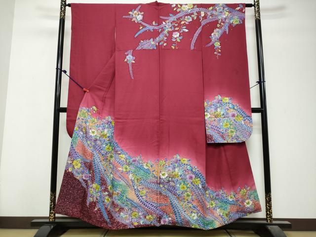 平和屋着物●豪華振袖　作家物　辻が花　金彩　正絹　逸品　DABL1164ud