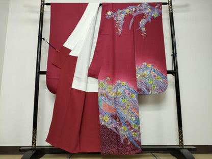 平和屋着物●豪華振袖　作家物　辻が花　金彩　正絹　逸品　DABL1164ud
