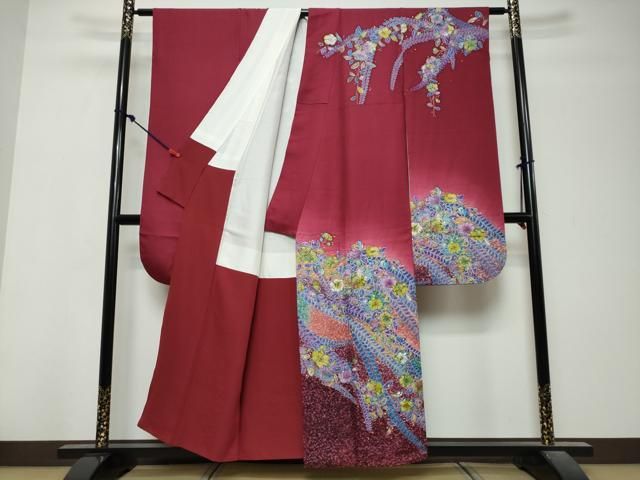 平和屋着物●豪華振袖　作家物　辻が花　金彩　正絹　逸品　DABL1164ud