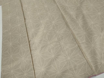 平和屋着物●本場大島紬　白大島　9マルキ　麻の葉文様　正絹　逸品　未使用　DABL1170ud