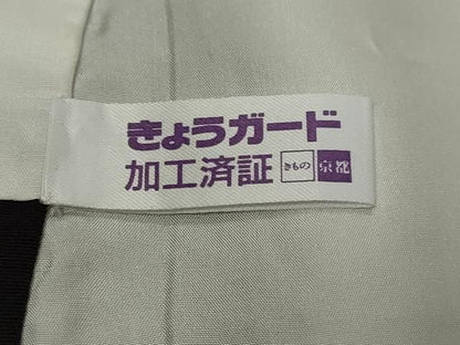 平和屋着物●訪問着　刺繍　蔦の葉文　金彩　正絹　逸品　DABL1176ud