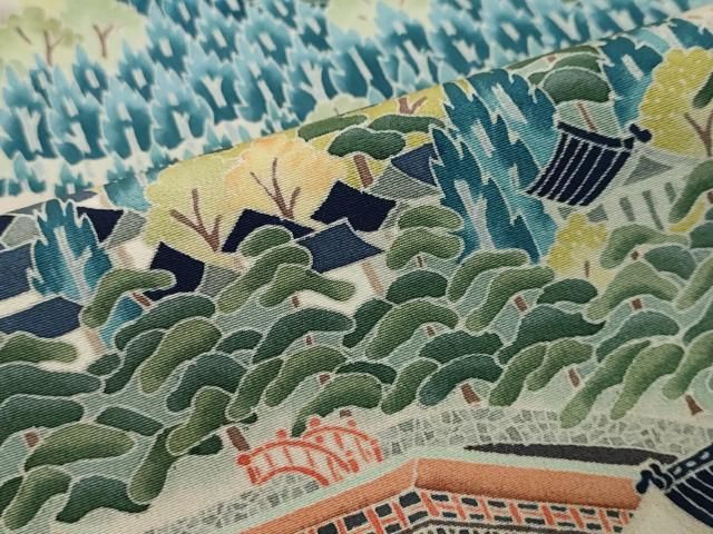 平和屋着物●本加賀友禅作家　小川孝司　黒留袖　宮島　正絹　逸品　DABL1178ud