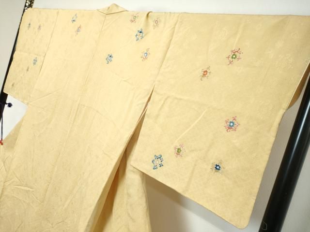 平和屋着物●東京友禅　熊谷好博子　訪問着　洋花文　正絹　逸品　DABL1179ud