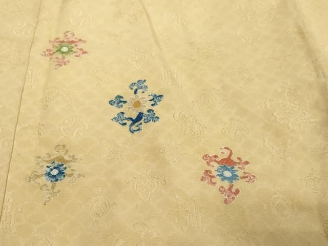 平和屋着物●東京友禅　熊谷好博子　訪問着　洋花文　正絹　逸品　DABL1179ud