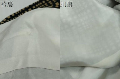 平和屋着物●上質な小紋　変わり格子文　正絹　逸品　未使用　DABL1182ud