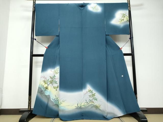 平和屋着物●訪問着　作家物　手書き　飛鳥南天文　暈し染め　正絹　逸品　DABL1183ud