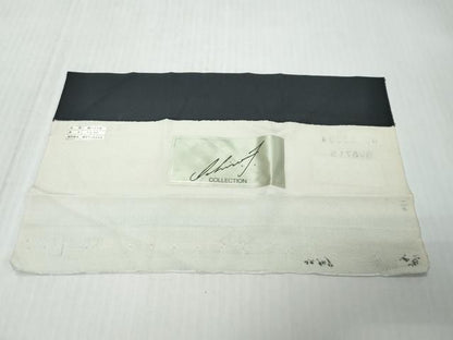 平和屋着物●上質な小紋　草花文　黒地　反端付き　正絹　逸品　DABL1185ud