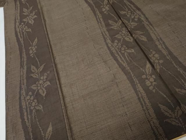 平和屋着物●結城紬　泥染絣　南天文　証紙付き　正絹　逸品　DABL1187ud